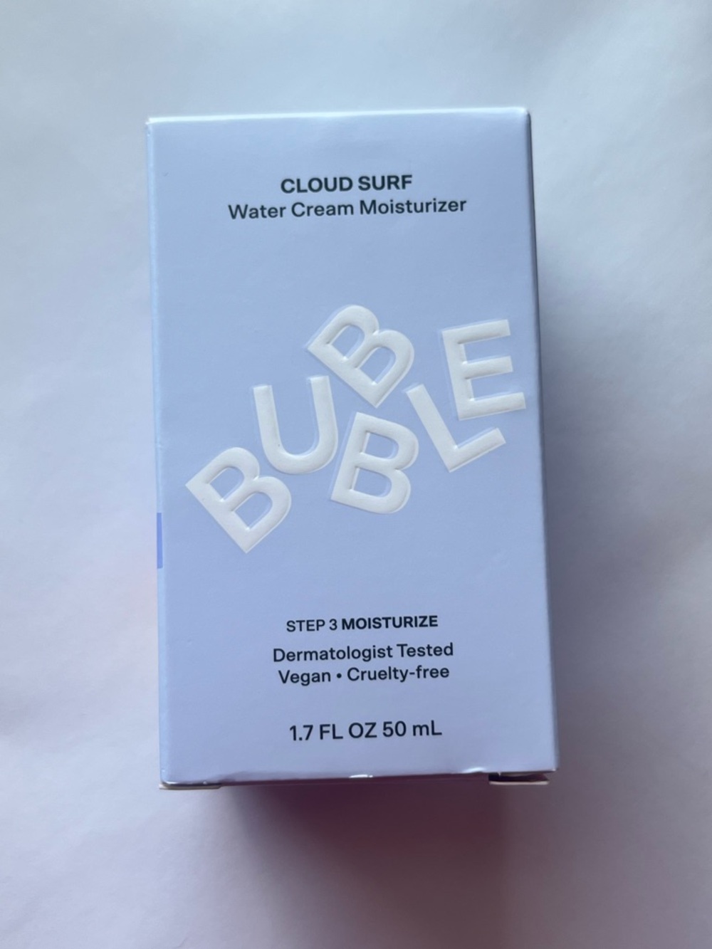 BUBBLE cloud surf water cream moisturizer 1.7 fl oz
